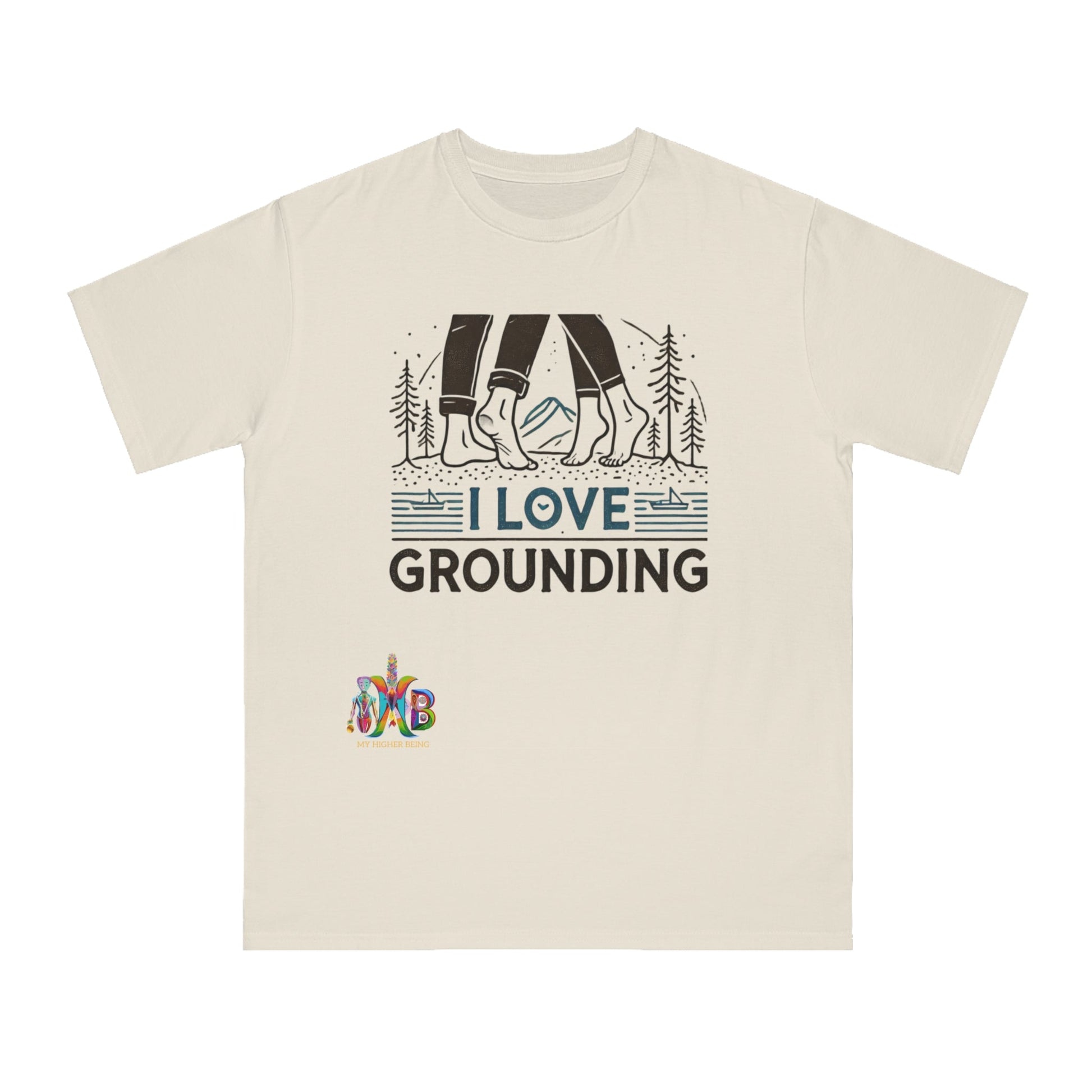 'I Love Grounding'_100% Organic Cotton T-Shirt - My Higher Being