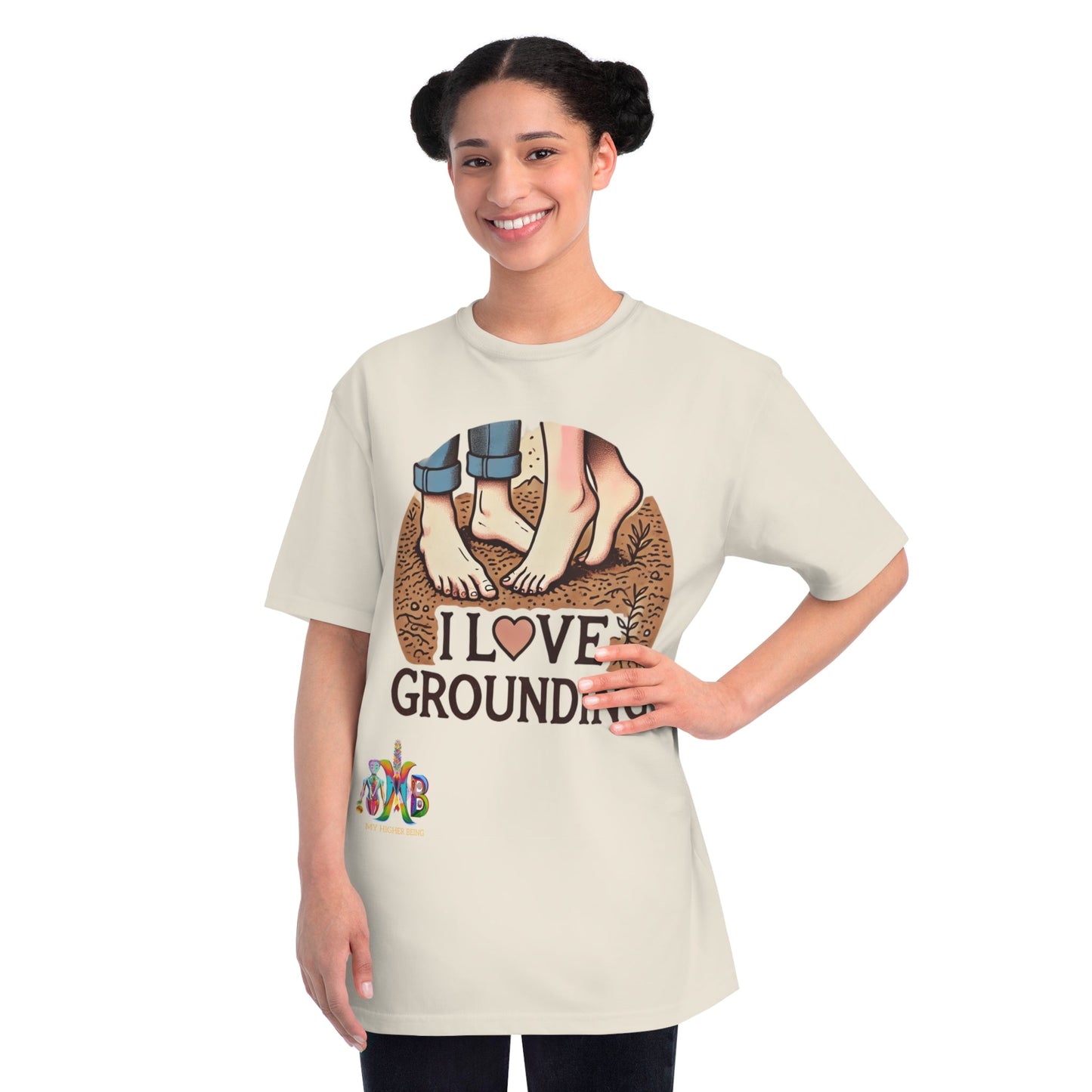 'I Love Grounding'_100% Organic Cotton T-Shirt - My Higher Being