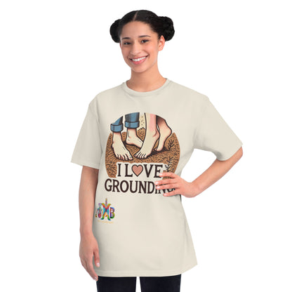 'I Love Grounding'_100% Organic Cotton T-Shirt - My Higher Being