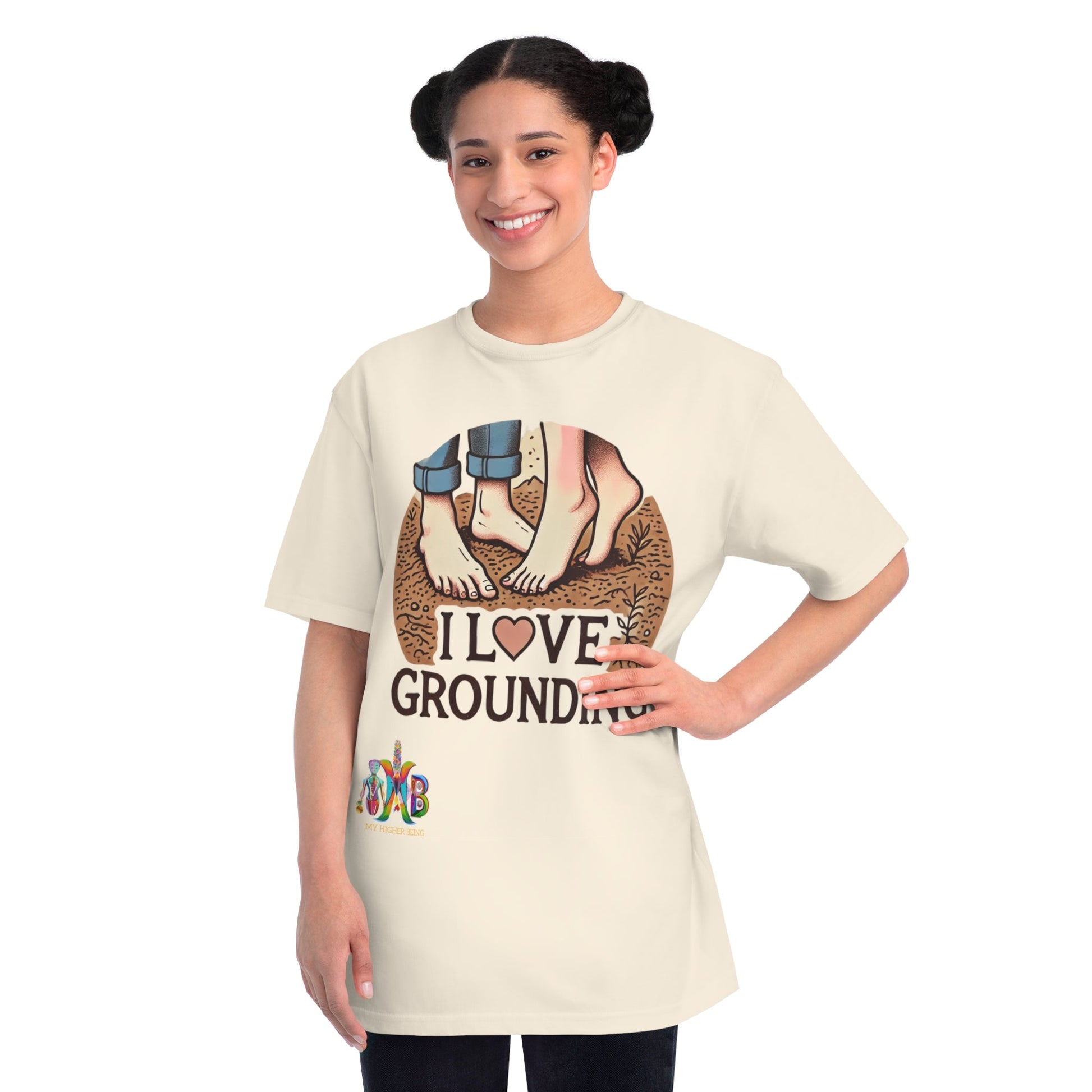 'I Love Grounding'_100% Organic Cotton T-Shirt - My Higher Being