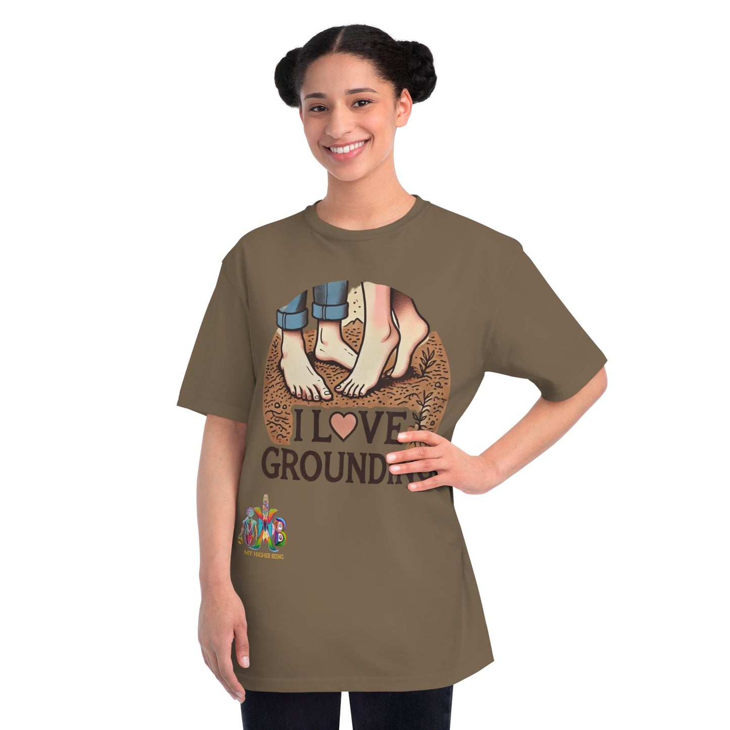 'I Love Grounding'_100% Organic Cotton T-Shirt - My Higher Being