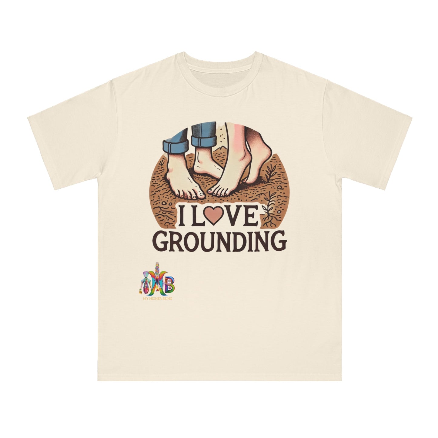 'I Love Grounding'_100% Organic Cotton T-Shirt - My Higher Being