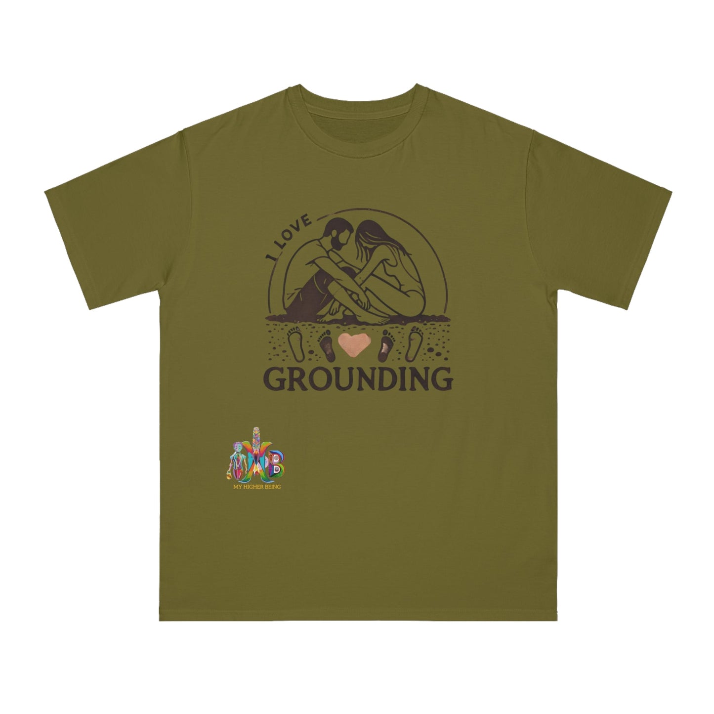 'I Love Grounding'_100% Organic Cotton T-Shirt - My Higher Being