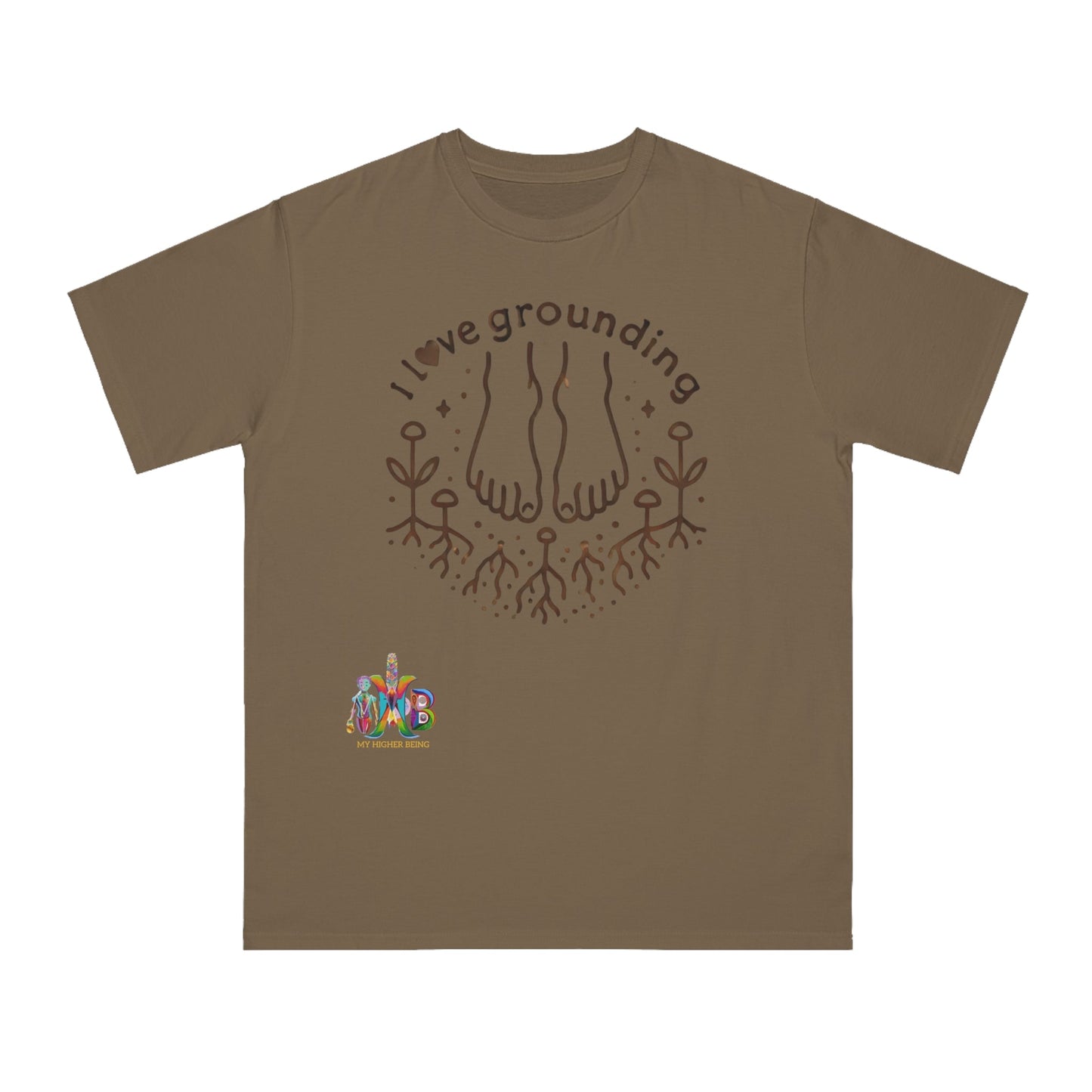 'I Love Grounding'_100% Organic Cotton T-Shirt - My Higher Being