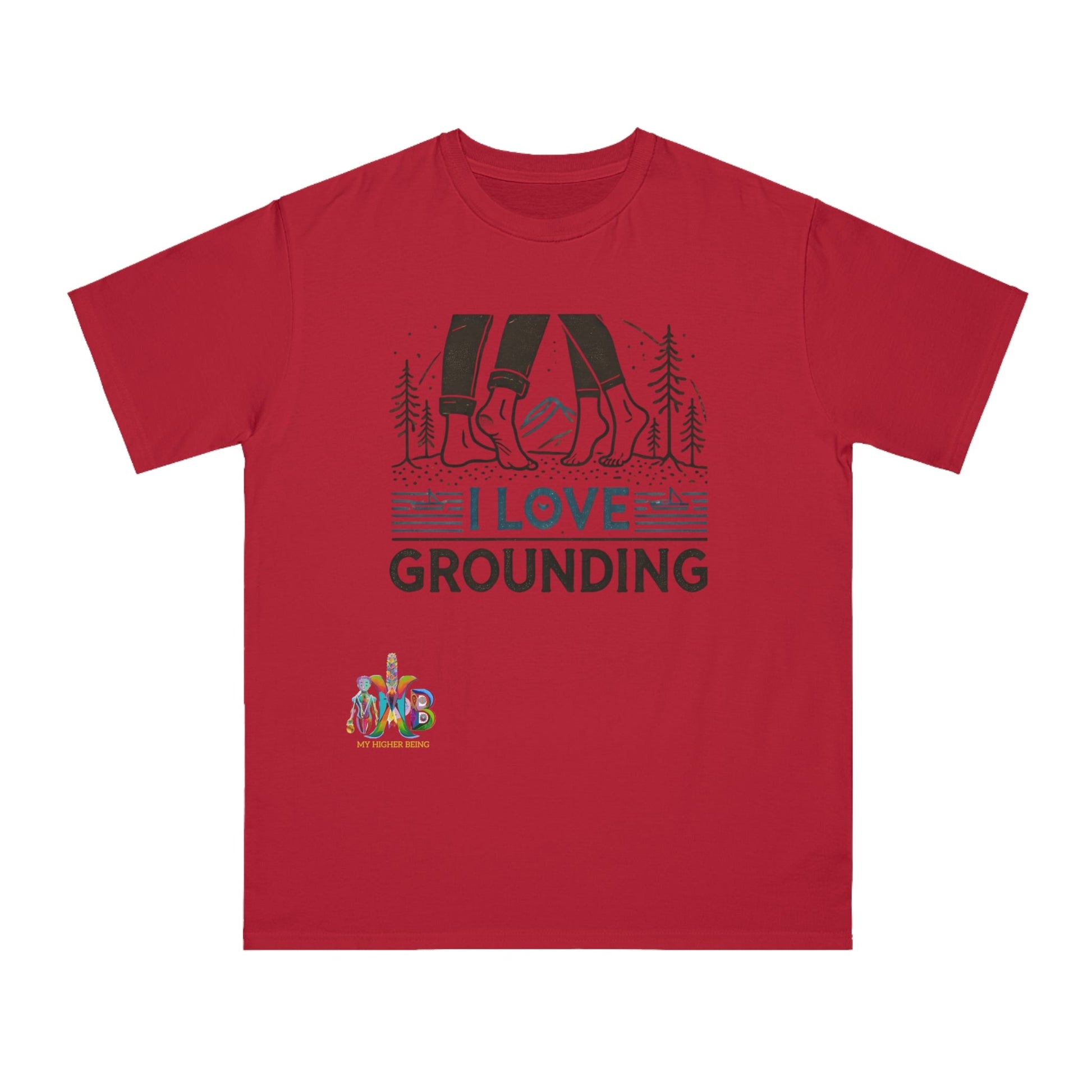 'I Love Grounding'_100% Organic Cotton T-Shirt - My Higher Being