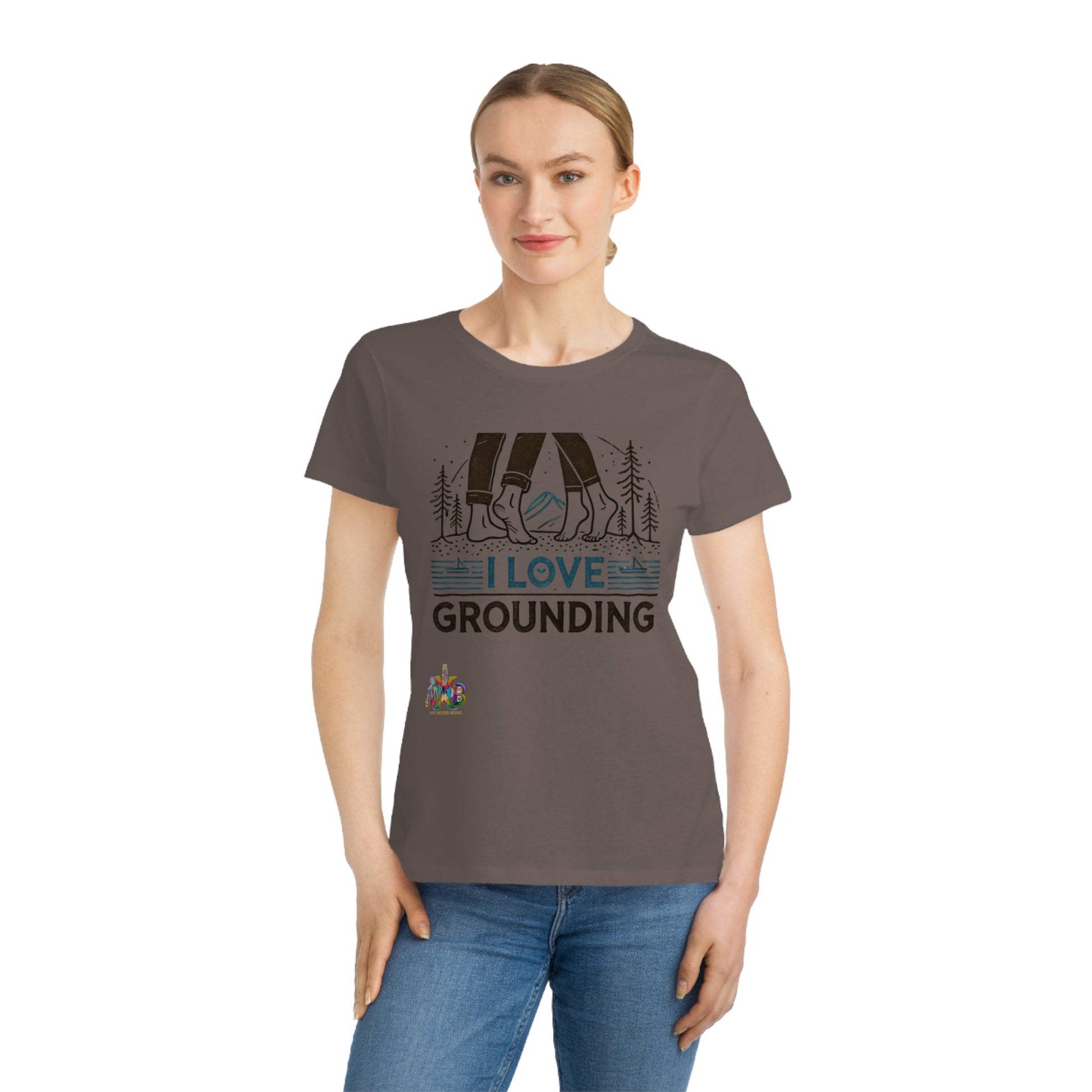 'I Love Grounding'_100% Organic Women's Classic T-Shirt - My Higher Being