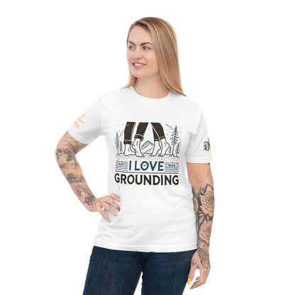'I Love Grounding' (MHB EDITION)_100% Organic Cotton T-Shirt - My Higher Being