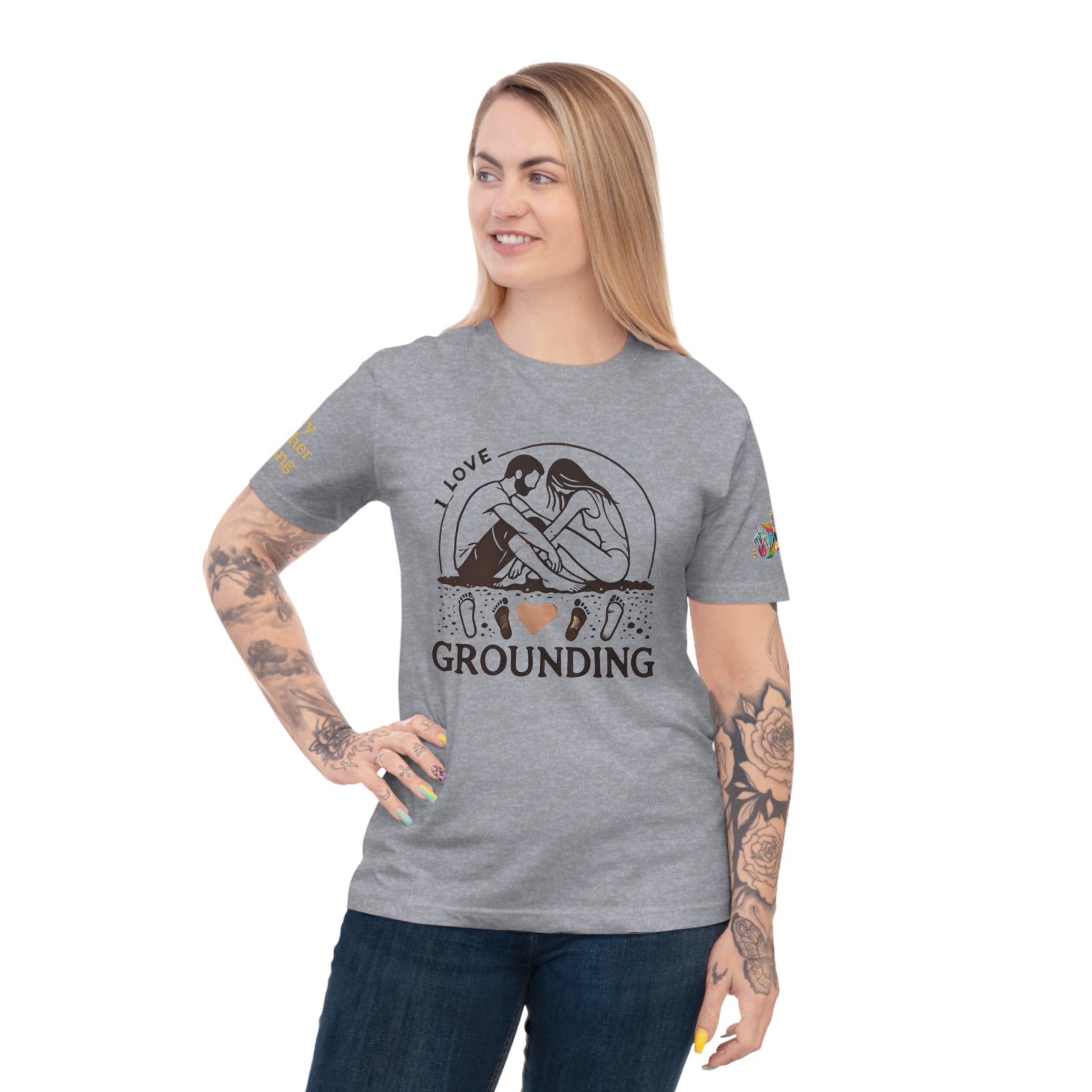 'I Love Grounding' (MHB EDITION)_100% Organic Cotton T-Shirt - My Higher Being