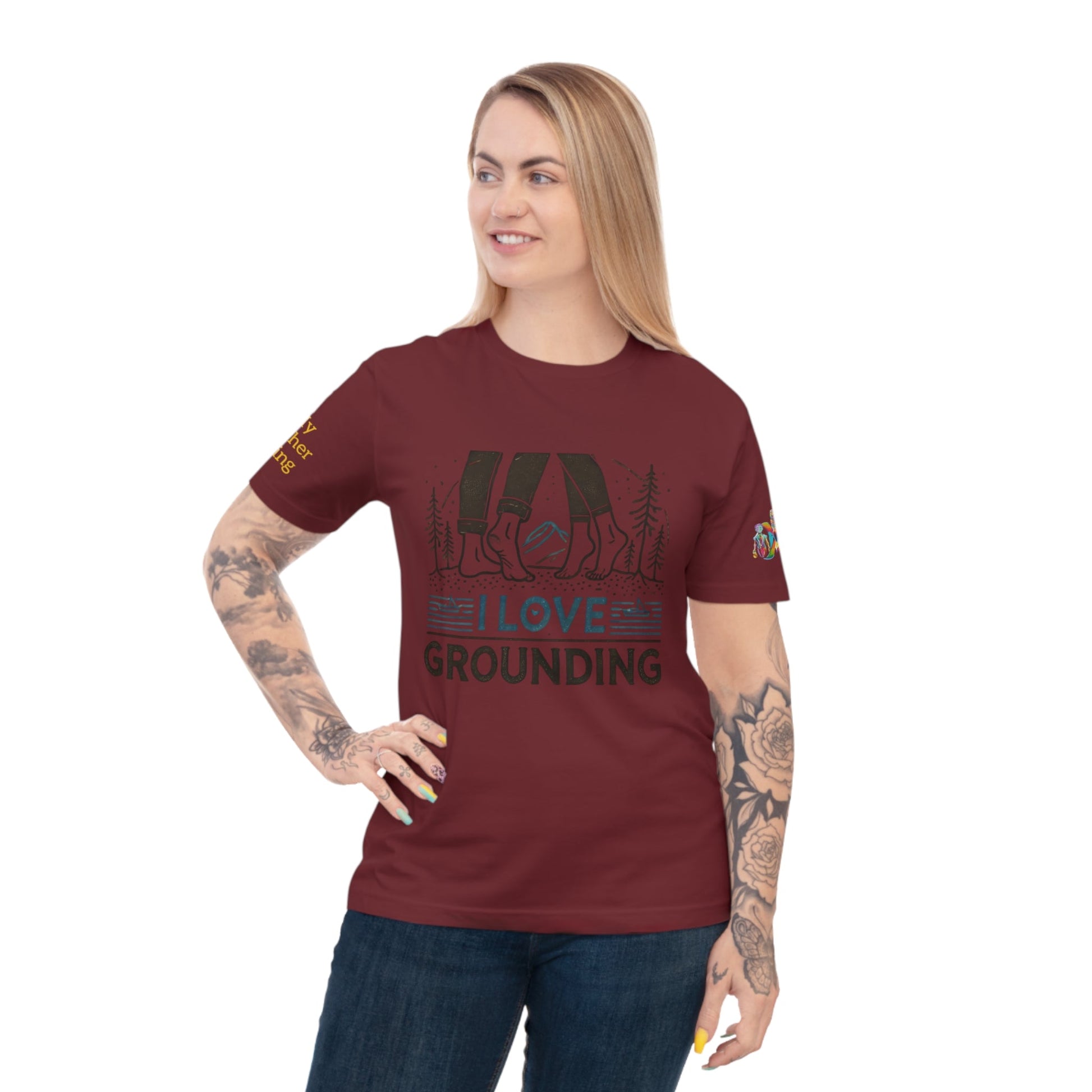 'I Love Grounding' (MHB EDITION)_100% Organic Cotton T-Shirt - My Higher Being