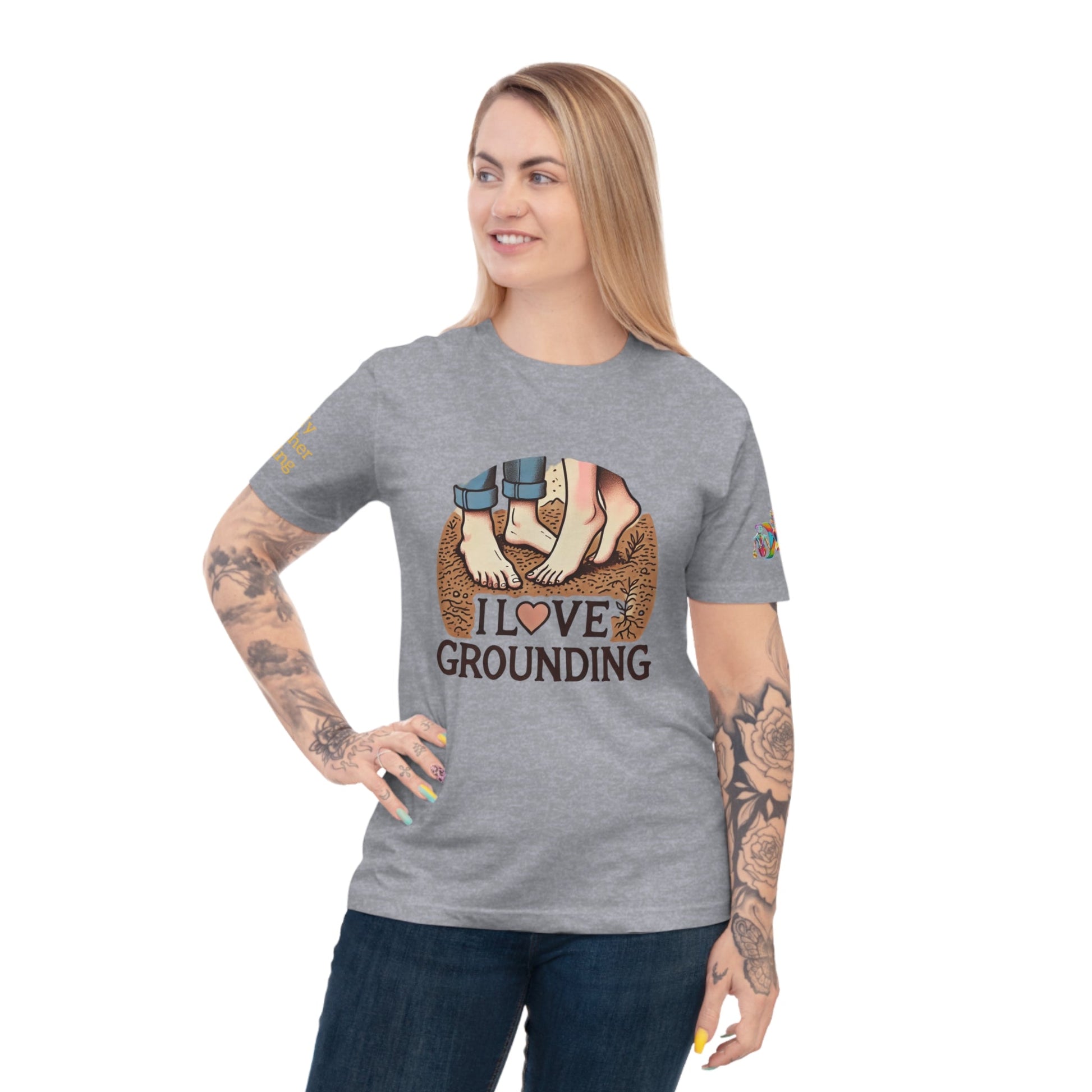 'I Love Grounding' (MHB EDITION)_100% Organic Cotton T-Shirt - My Higher Being