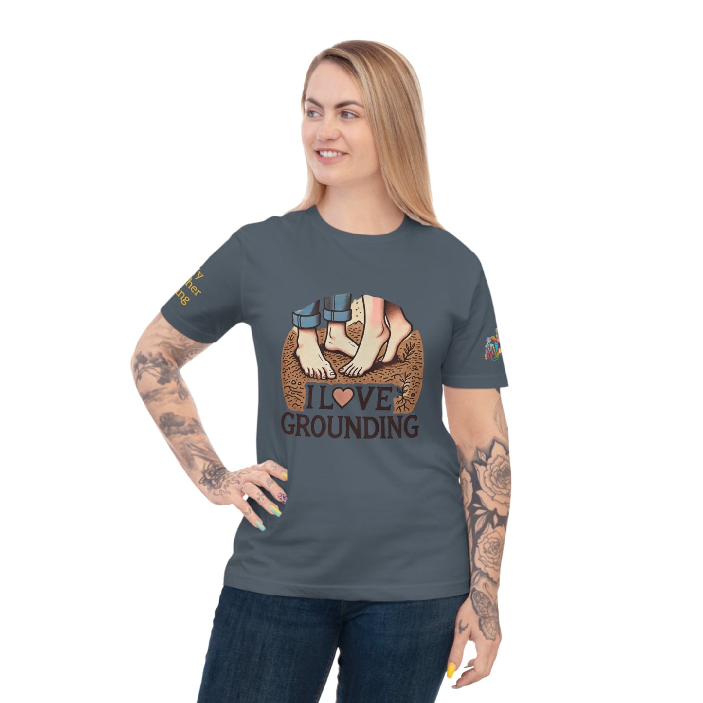 'I Love Grounding' (MHB EDITION)_100% Organic Cotton T-Shirt - My Higher Being