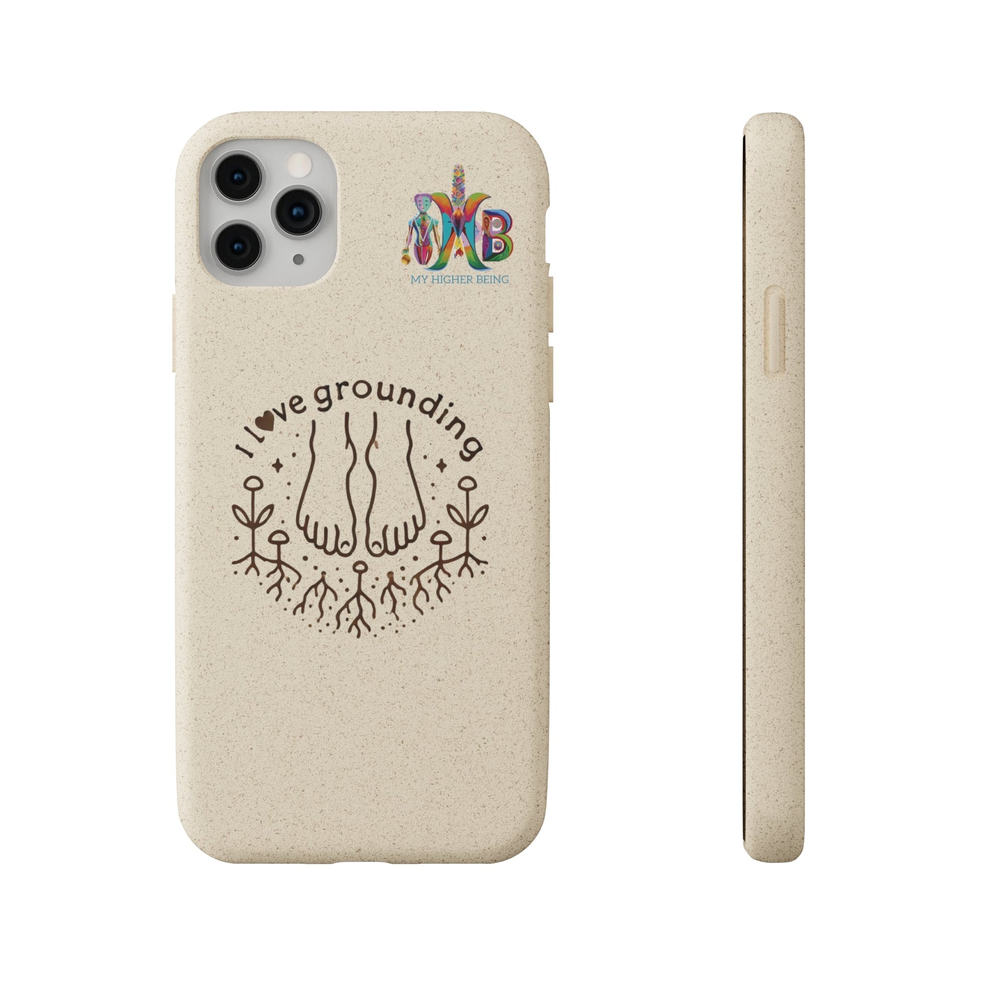 'I Love Grounding'_Plastic Free Biodegradable Phone Case (MHB Edition) - My Higher Being