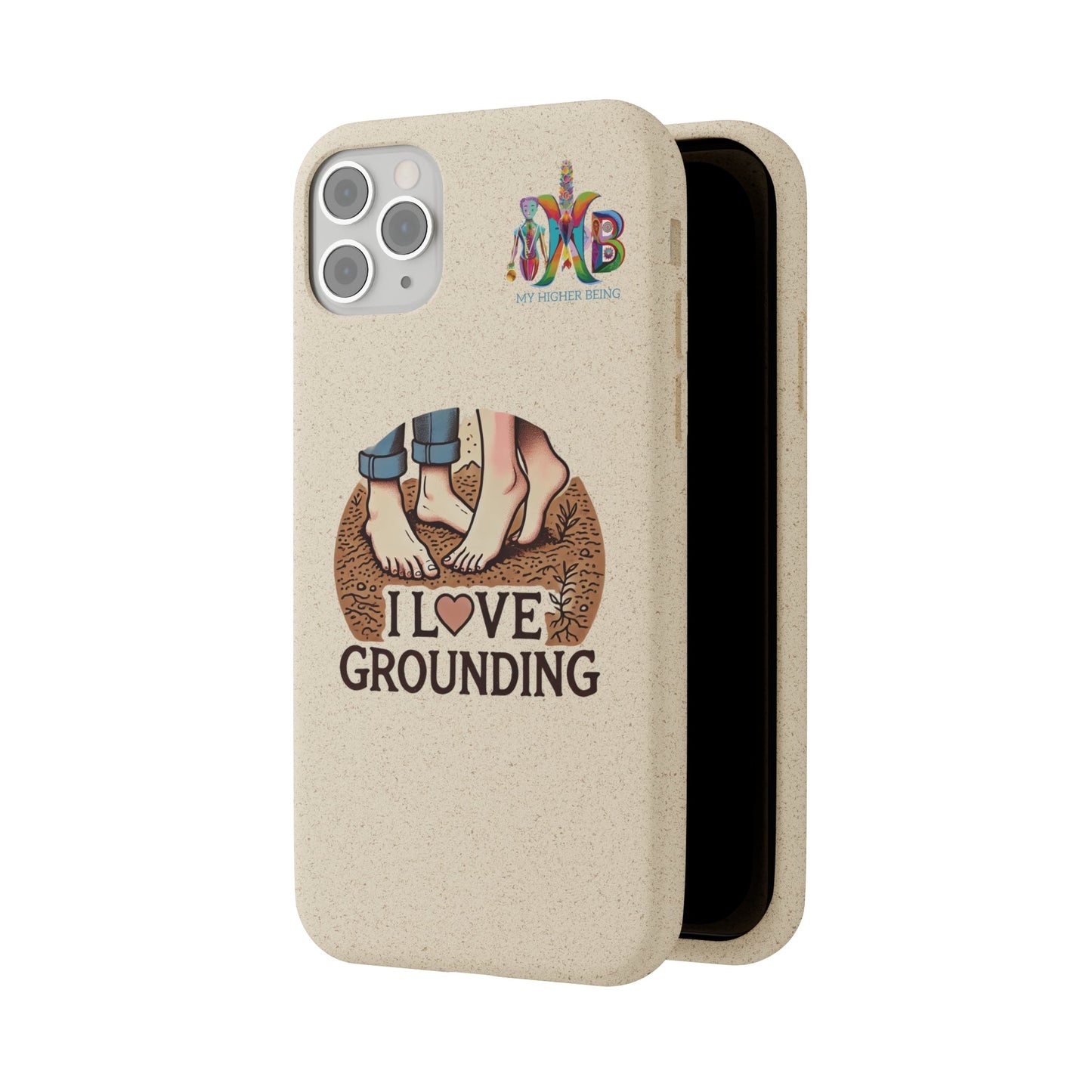 'I Love Grounding'_Plastic Free Biodegradable Phone Case (MHB Edition) - My Higher Being