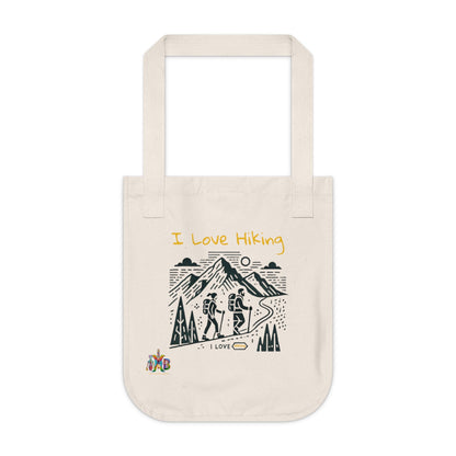 'I Love Hiking'_100% Organic Cotton Canvas Tote Bag - My Higher Being