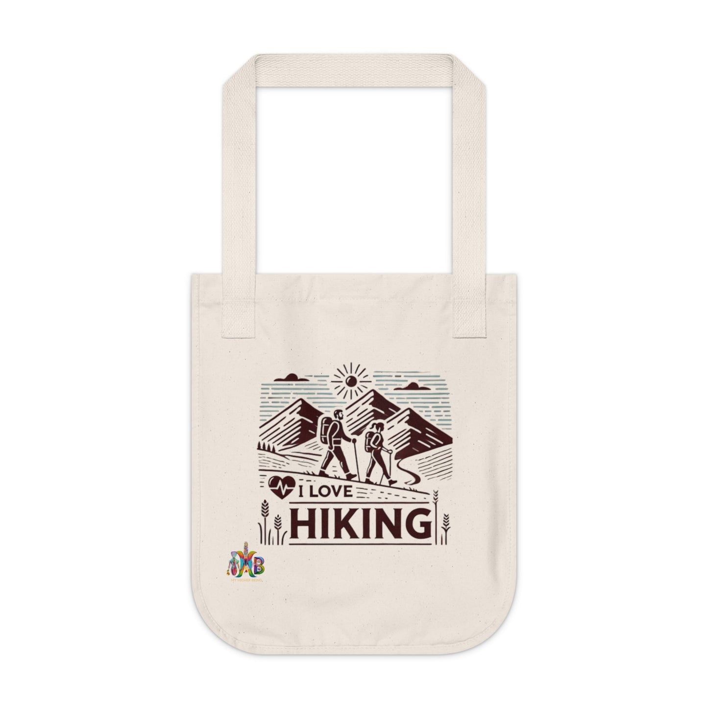 'I Love Hiking'_100% Organic Cotton Canvas Tote Bag - My Higher Being