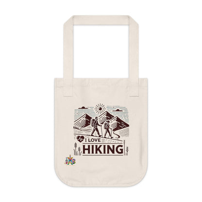 'I Love Hiking'_100% Organic Cotton Canvas Tote Bag - My Higher Being