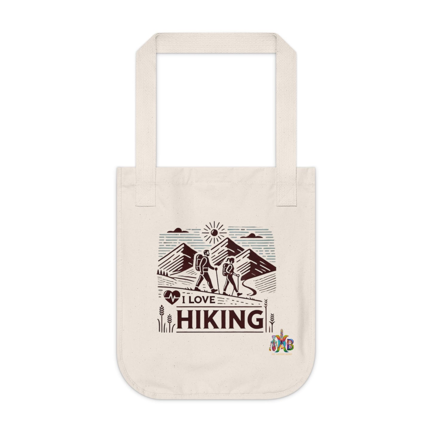 'I Love Hiking'_100% Organic Cotton Canvas Tote Bag - My Higher Being