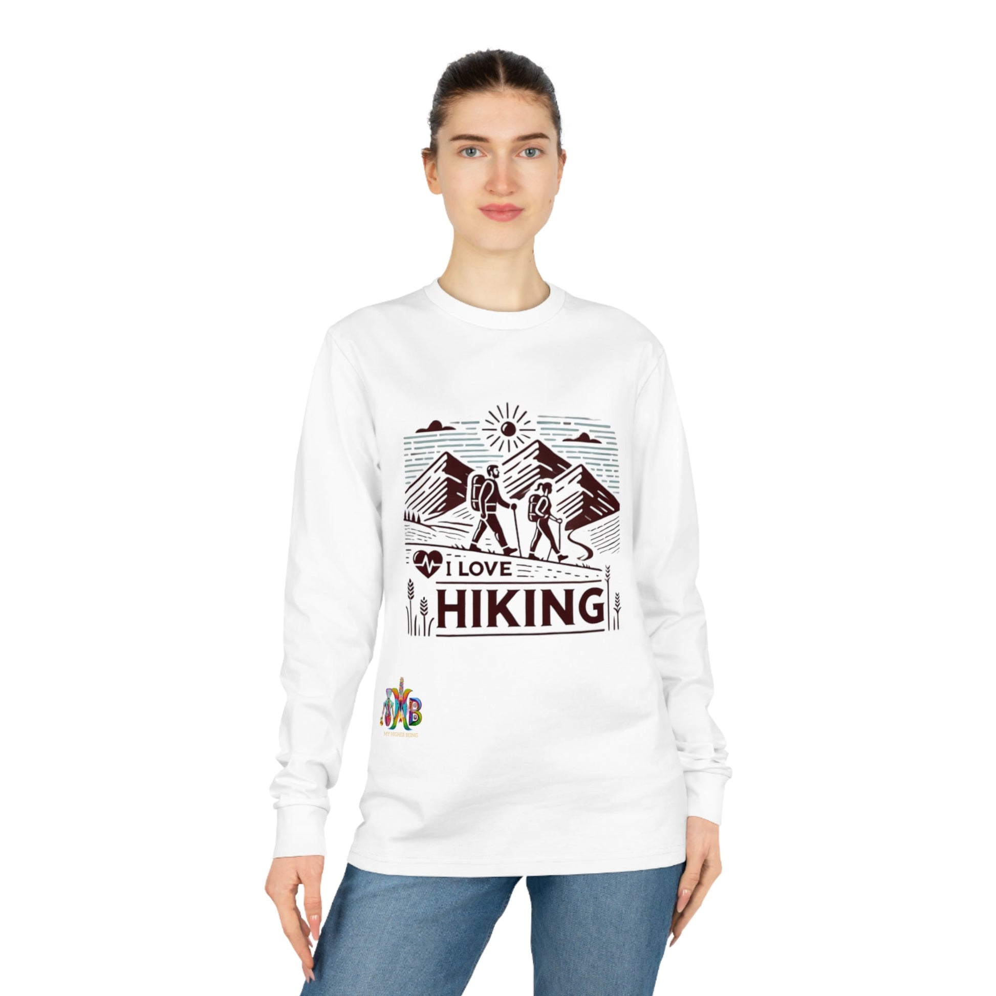 'I Love Hiking'_100% Organic Cotton Long Sleeve Tee - My Higher Being