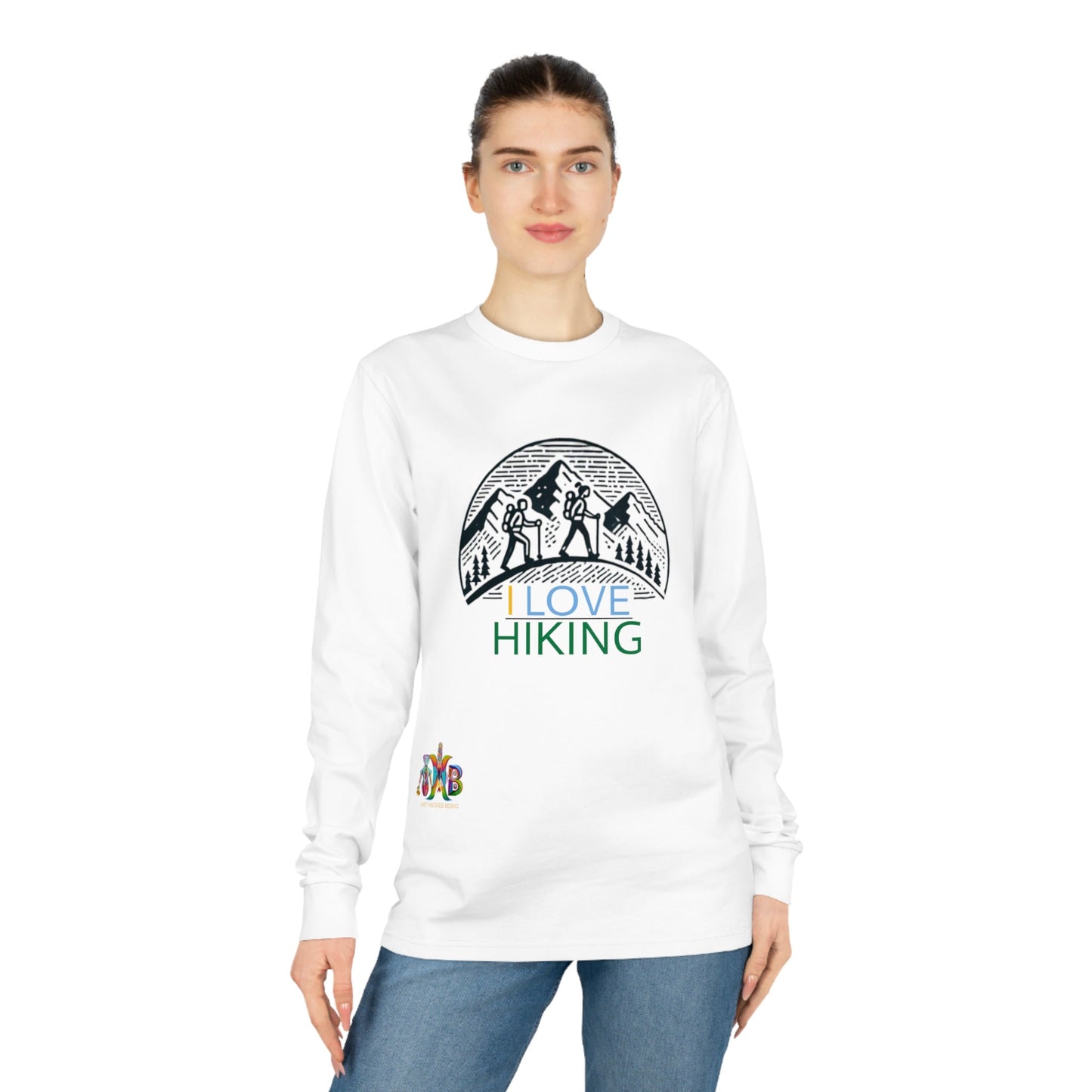 'I Love Hiking'_100% Organic Cotton Long Sleeve Tee - My Higher Being