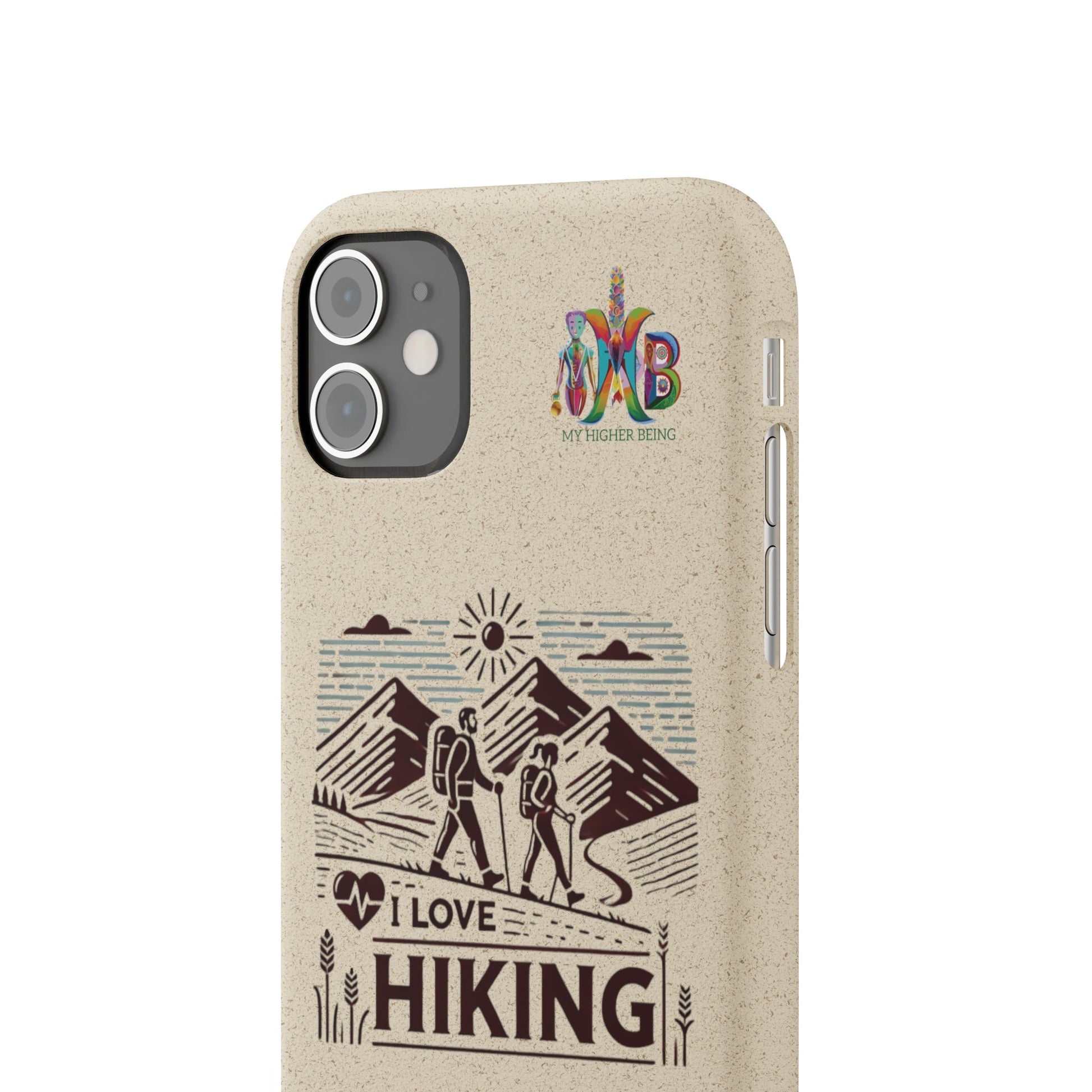 'I Love Hiking'_Plastic Free Biodegradable Phone Case (MHB Edition) - My Higher Being