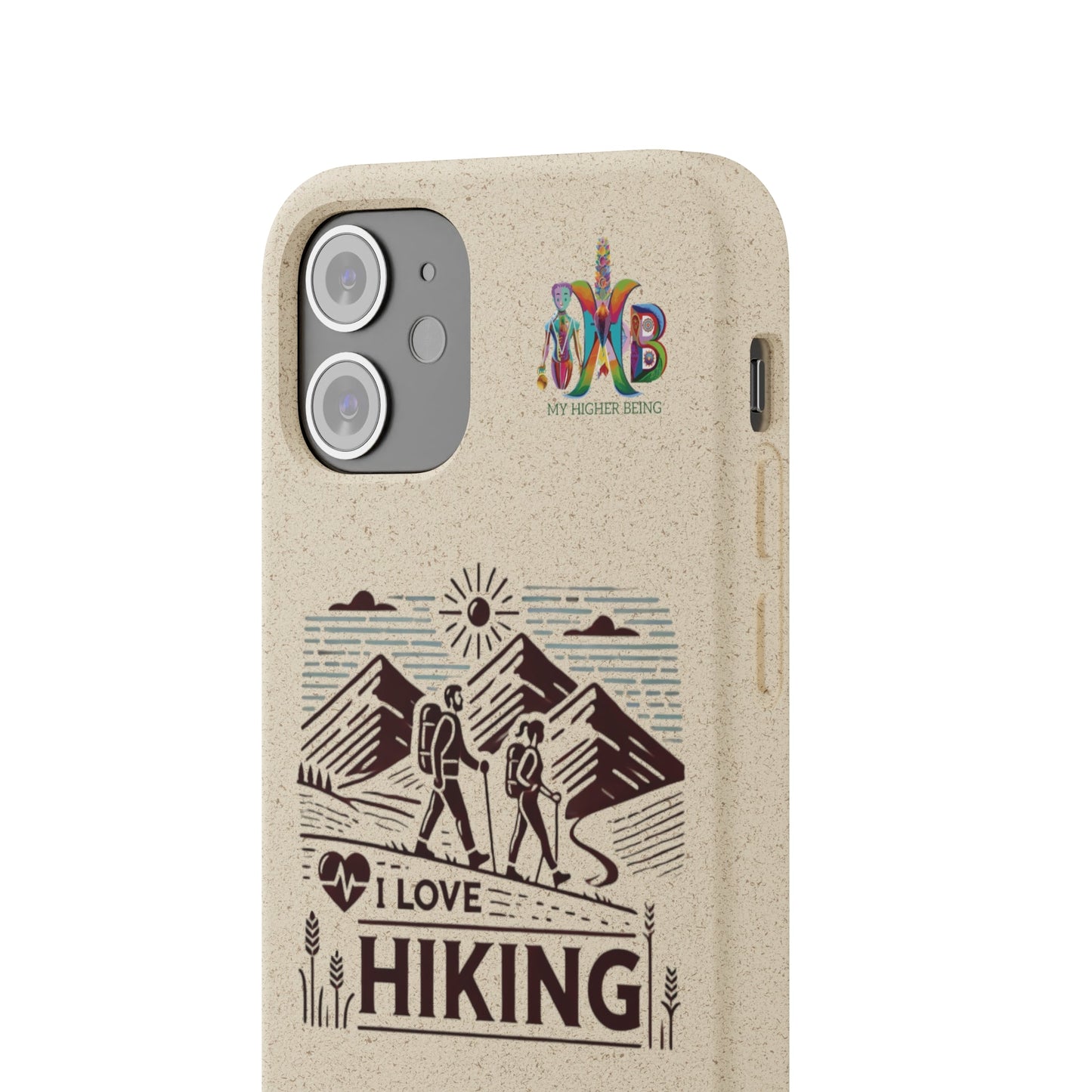 'I Love Hiking'_Plastic Free Biodegradable Phone Case (MHB Edition) - My Higher Being