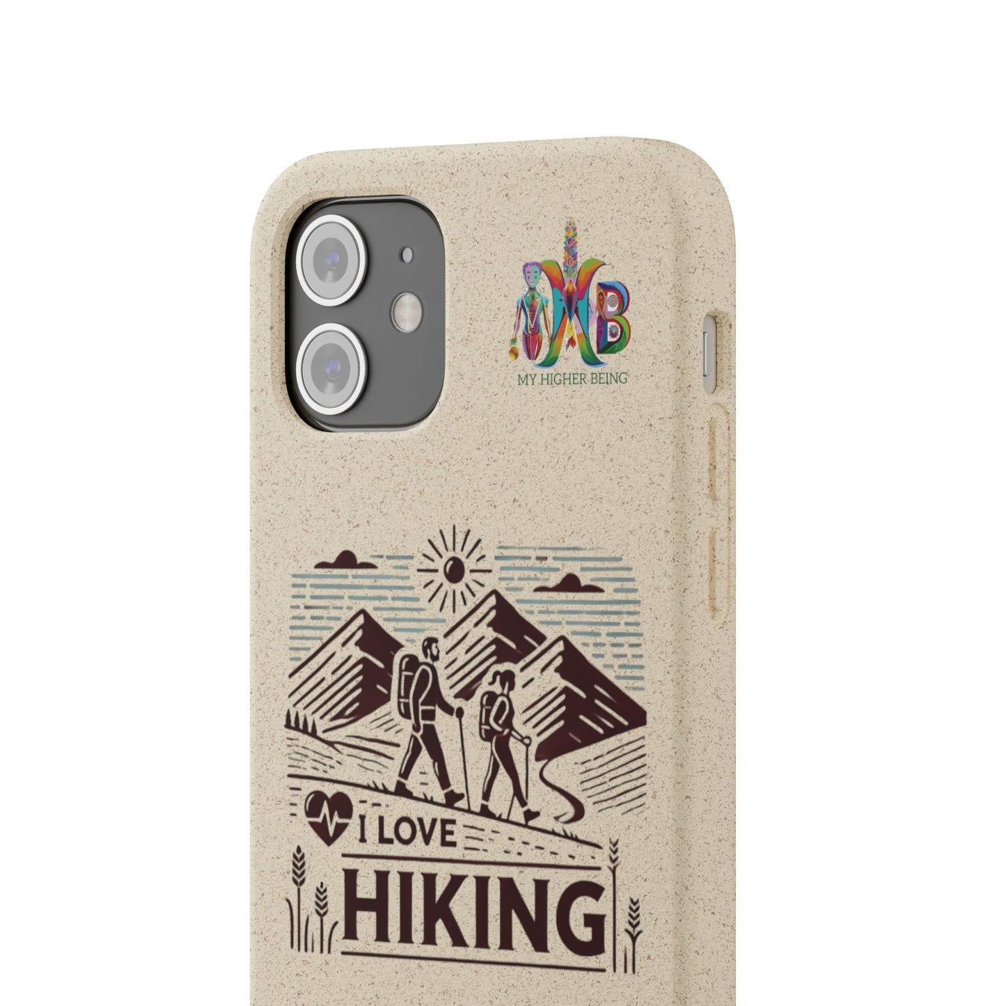 'I Love Hiking'_Plastic Free Biodegradable Phone Case (MHB Edition) - My Higher Being