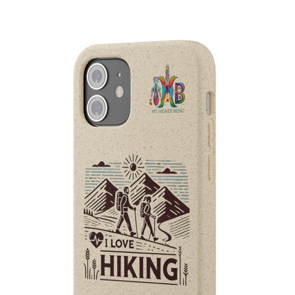 'I Love Hiking'_Plastic Free Biodegradable Phone Case (MHB Edition) - My Higher Being