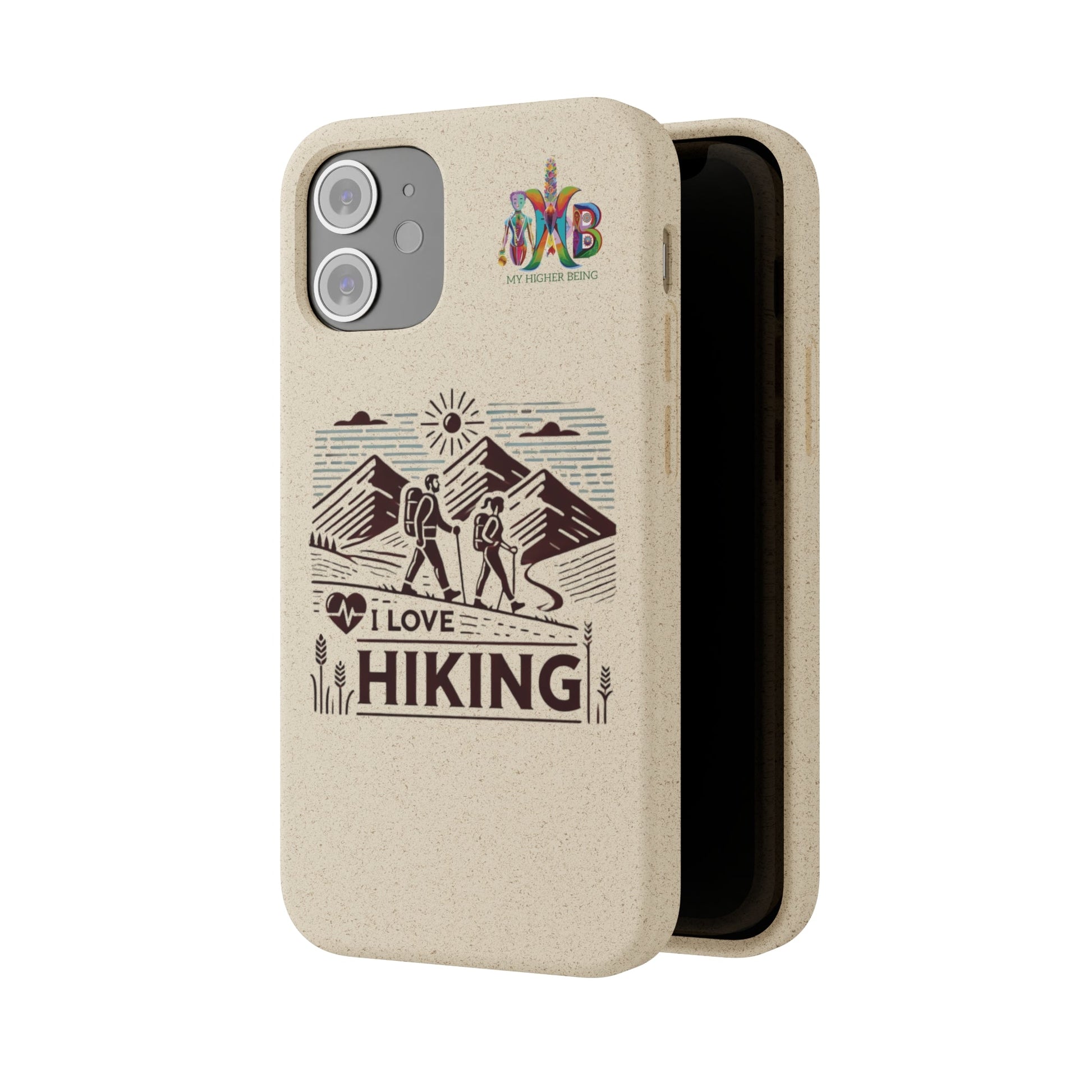 'I Love Hiking'_Plastic Free Biodegradable Phone Case (MHB Edition) - My Higher Being