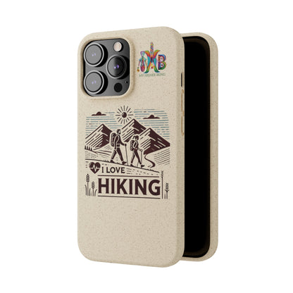 'I Love Hiking'_Plastic Free Biodegradable Phone Case (MHB Edition) - My Higher Being