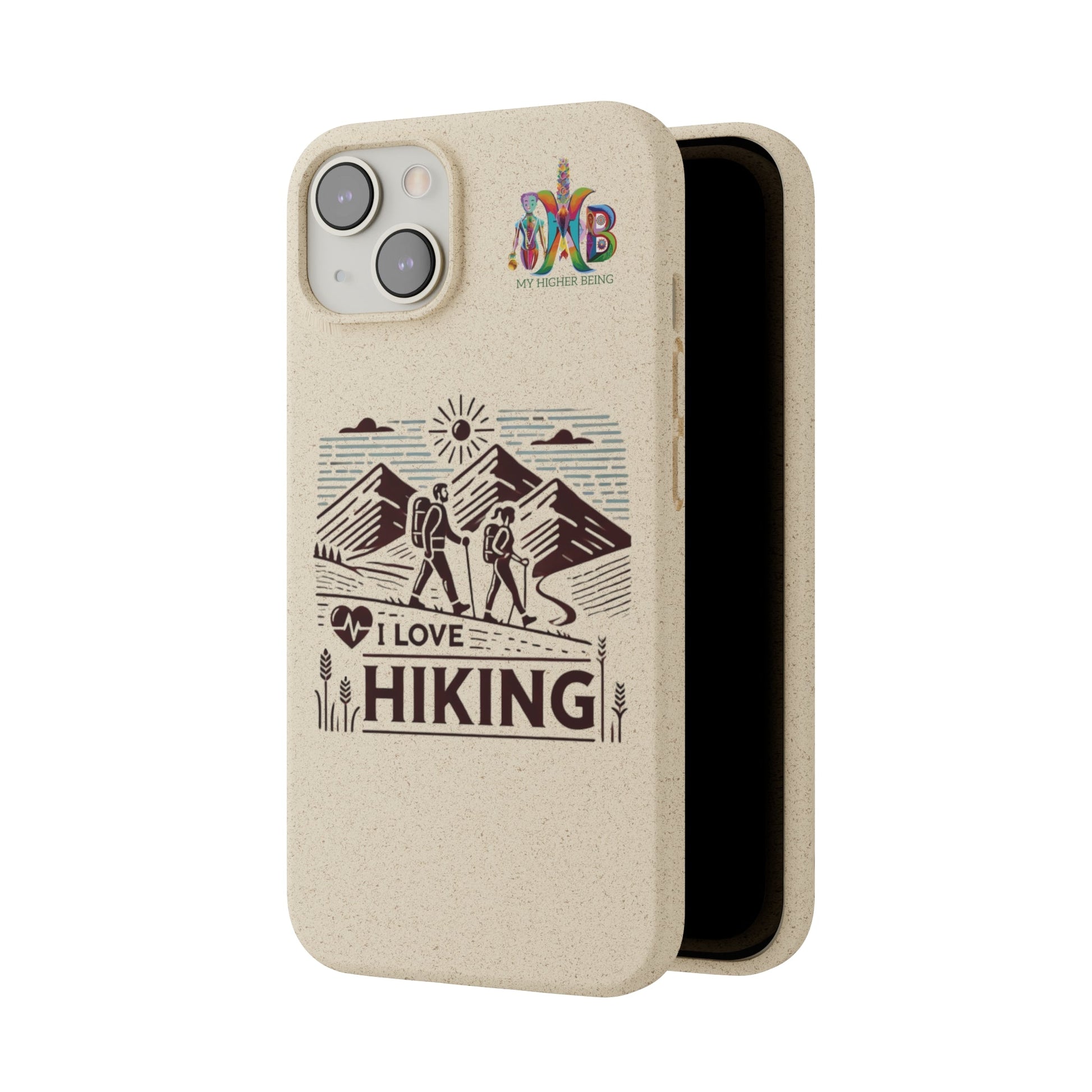 'I Love Hiking'_Plastic Free Biodegradable Phone Case (MHB Edition) - My Higher Being