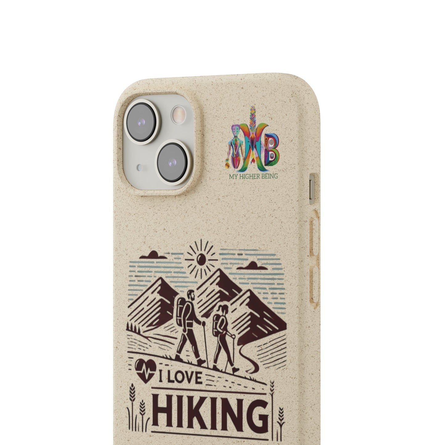 'I Love Hiking'_Plastic Free Biodegradable Phone Case (MHB Edition) - My Higher Being