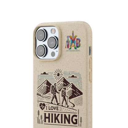 'I Love Hiking'_Plastic Free Biodegradable Phone Case (MHB Edition) - My Higher Being