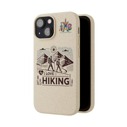 'I Love Hiking'_Plastic Free Biodegradable Phone Case (MHB Edition) - My Higher Being