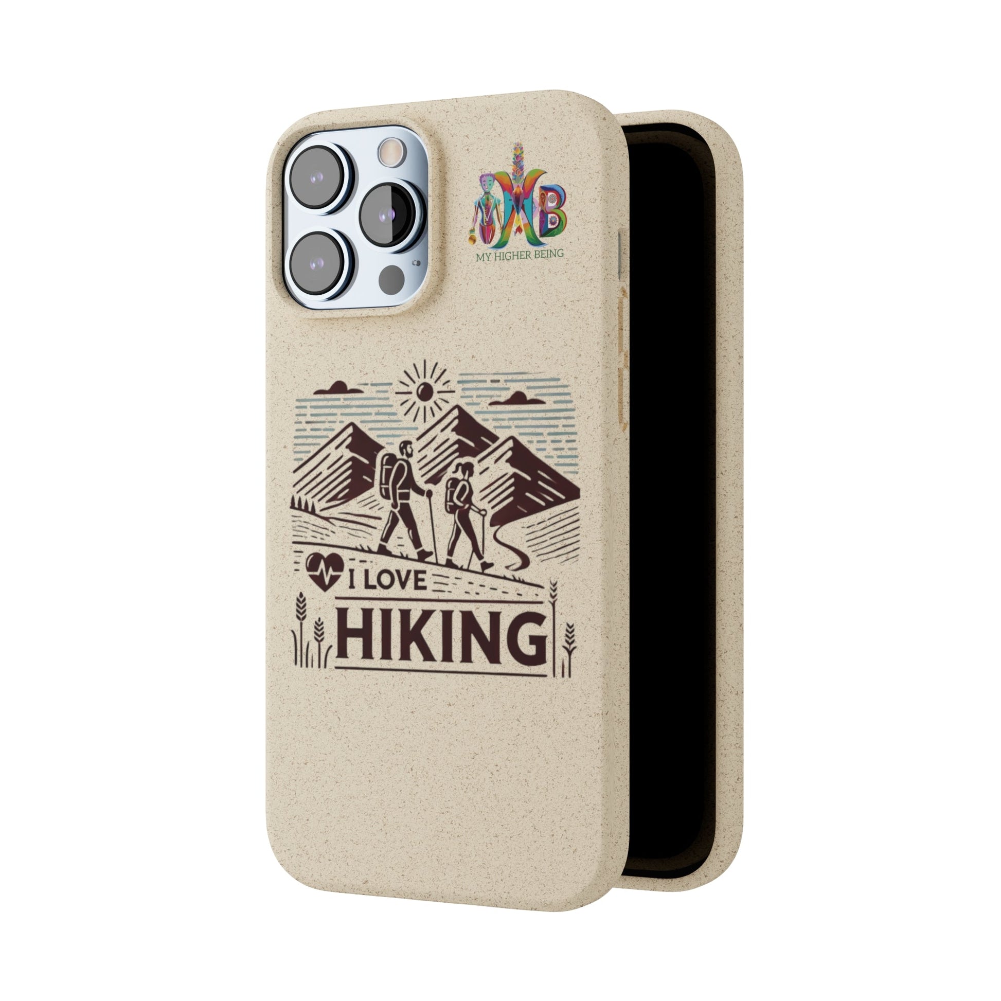 'I Love Hiking'_Plastic Free Biodegradable Phone Case (MHB Edition) - My Higher Being