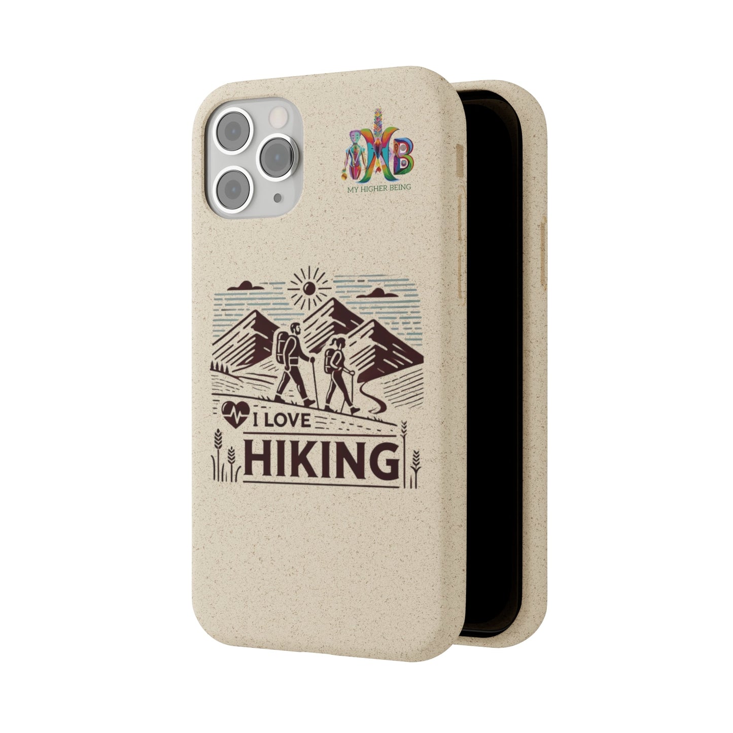 'I Love Hiking'_Plastic Free Biodegradable Phone Case (MHB Edition) - My Higher Being