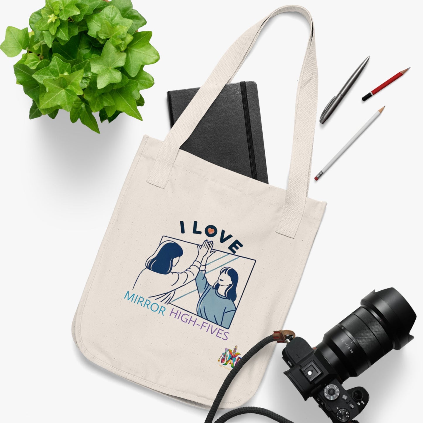 'I Love Mirror High - Fives'_100% Organic Cotton Canvas Tote Bag - My Higher Being