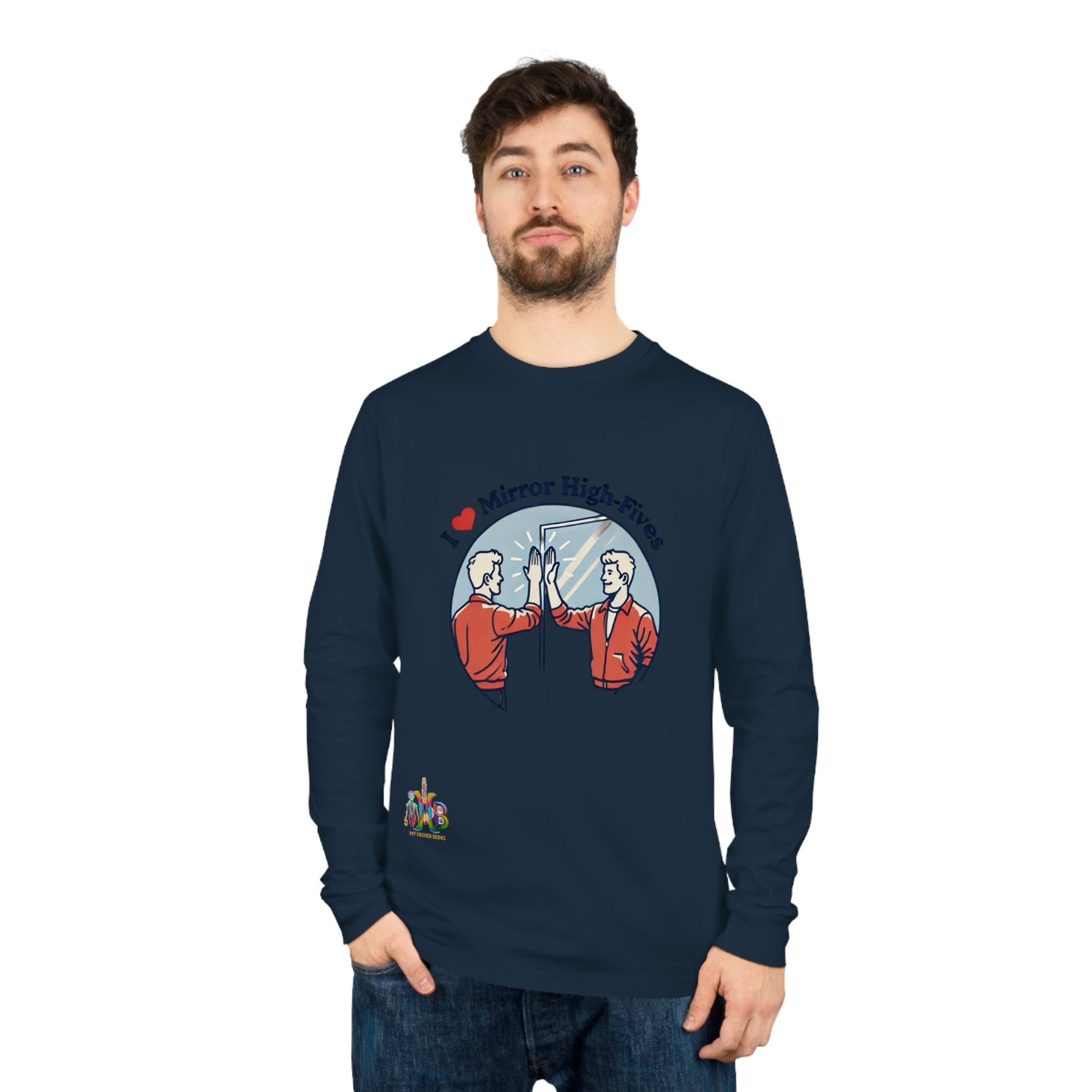 'I Love Mirror High - Fives'_100% Organic Cotton Long Sleeve Tee - My Higher Being