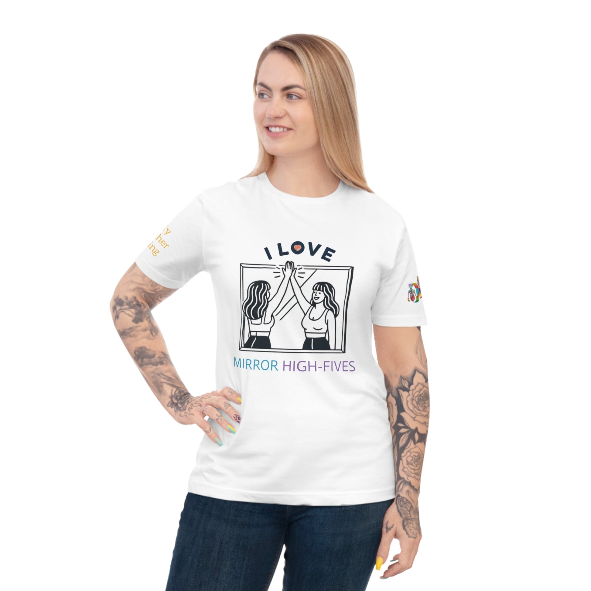 'I Love Mirror High - Fives' (MHB EDITION)_100% Organic Cotton T-Shirt - My Higher Being