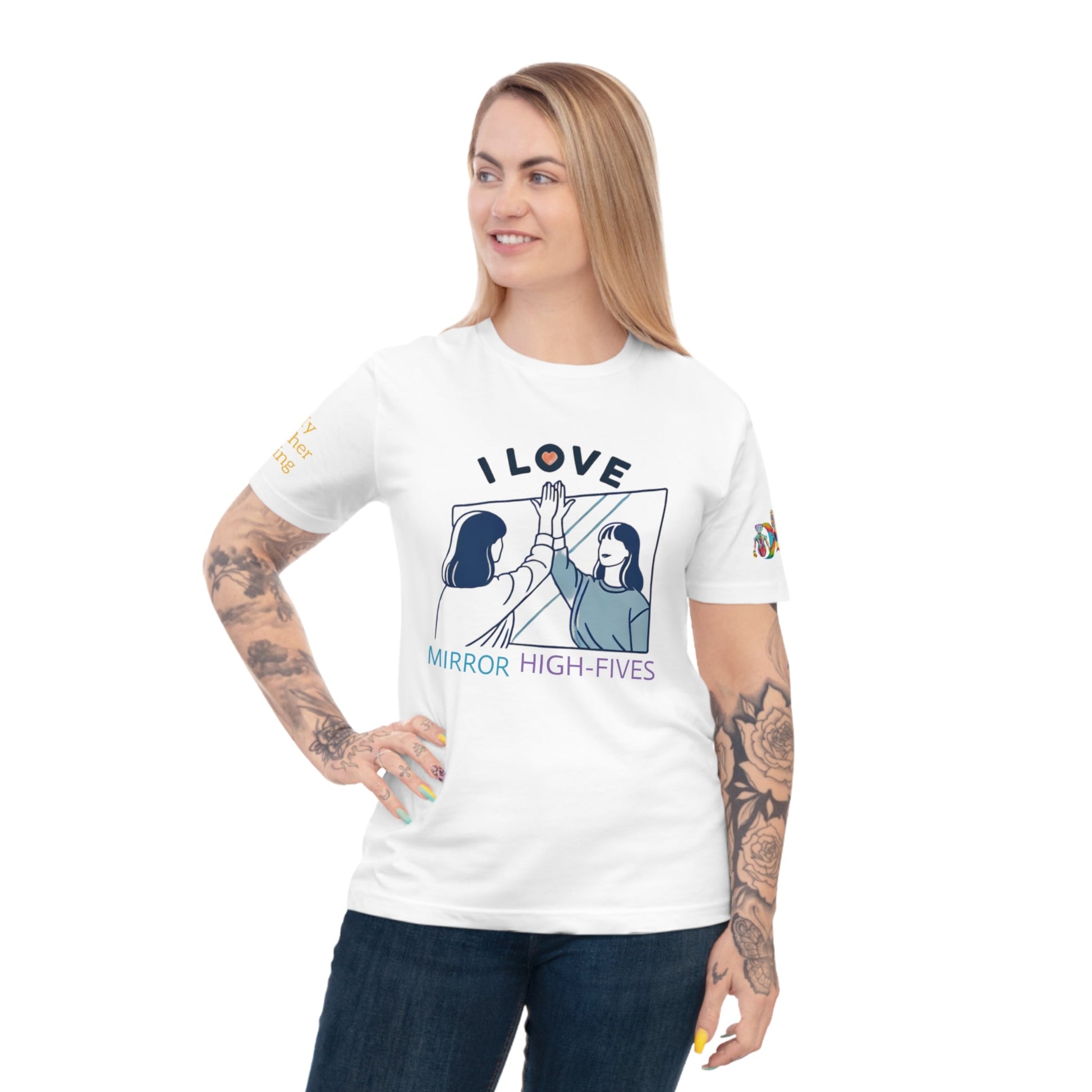 'I Love Mirror High - Fives' (MHB EDITION)_100% Organic Cotton T-Shirt - My Higher Being