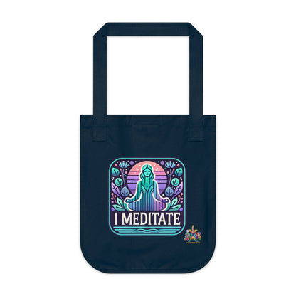 'I Meditate'_100% Organic Cotton Canvas Tote Bag - My Higher Being