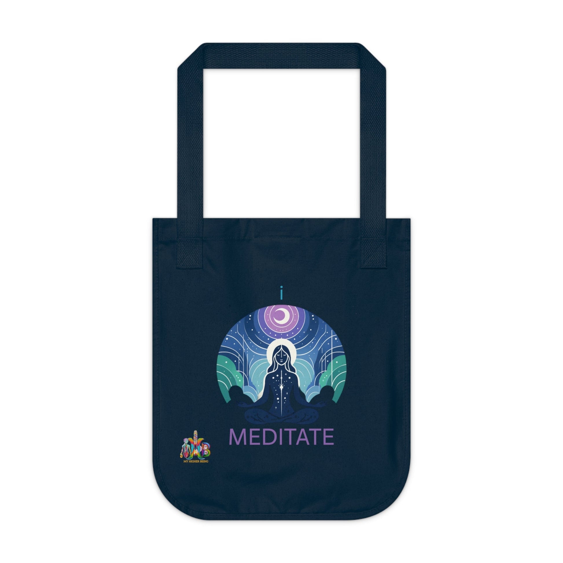 'I Meditate'_100% Organic Cotton Canvas Tote Bag - My Higher Being