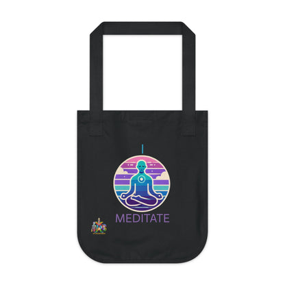 'I Meditate'_100% Organic Cotton Canvas Tote Bag - My Higher Being