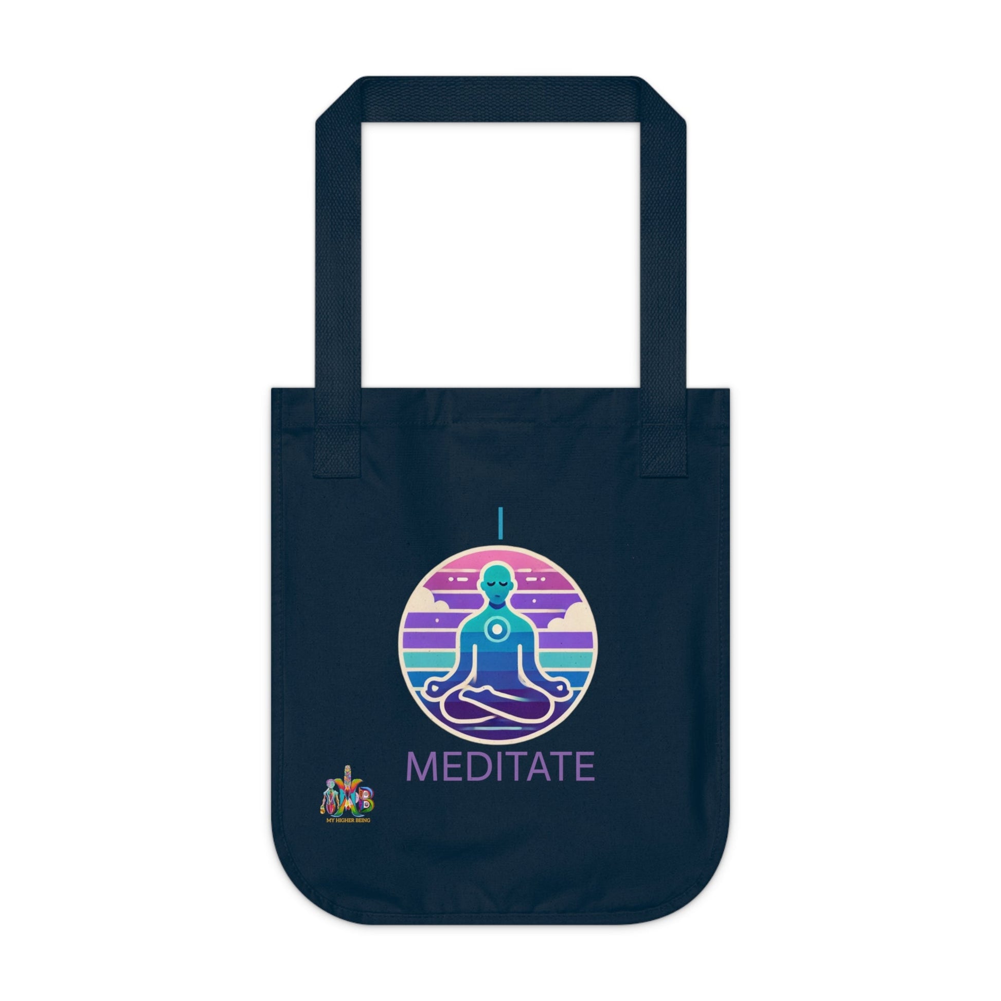 'I Meditate'_100% Organic Cotton Canvas Tote Bag - My Higher Being