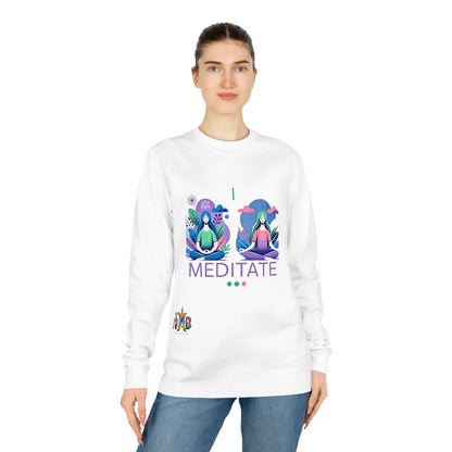 'I Meditate'_100% Organic Cotton Long Sleeve Tee - My Higher Being