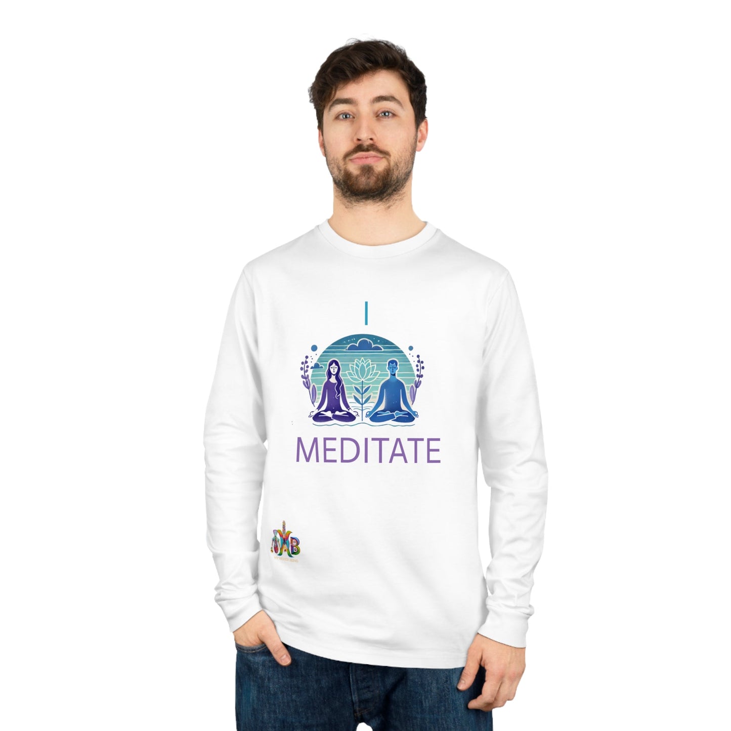 'I Meditate'_100% Organic Cotton Long Sleeve Tee - My Higher Being