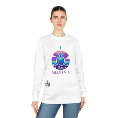 'I Meditate'_100% Organic Cotton Long Sleeve Tee - My Higher Being