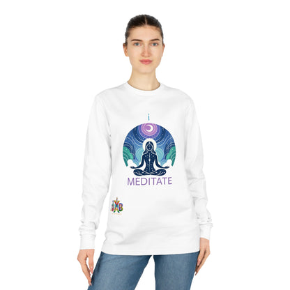 'I Meditate'_100% Organic Cotton Long Sleeve Tee - My Higher Being