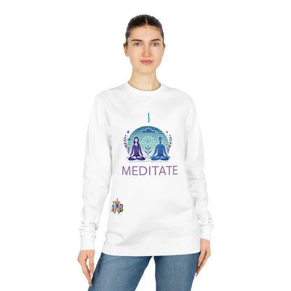 'I Meditate'_100% Organic Cotton Long Sleeve Tee - My Higher Being