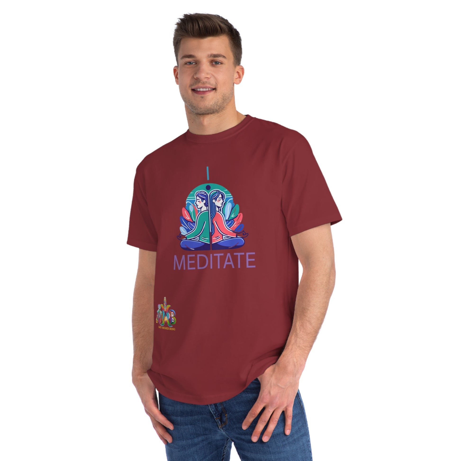 'I Meditate'_100% Organic Cotton T-Shirt - My Higher Being