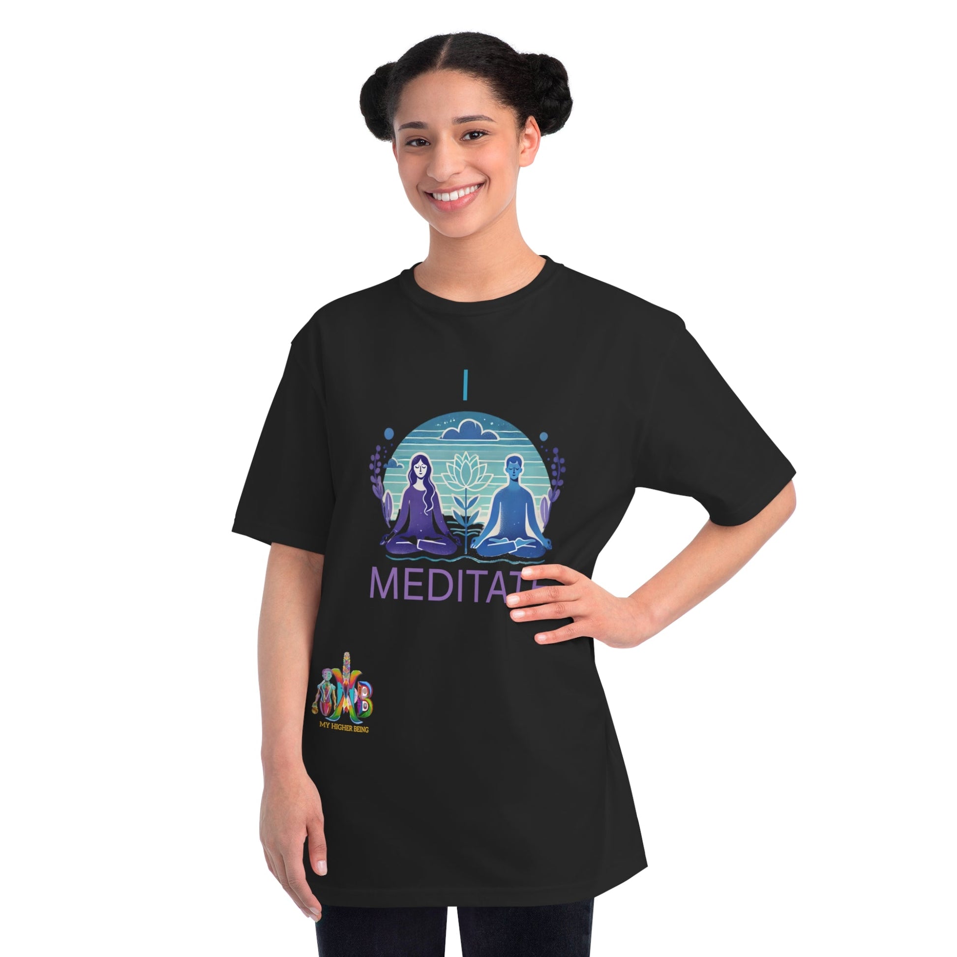 'I Meditate'_100% Organic Cotton T-Shirt - My Higher Being